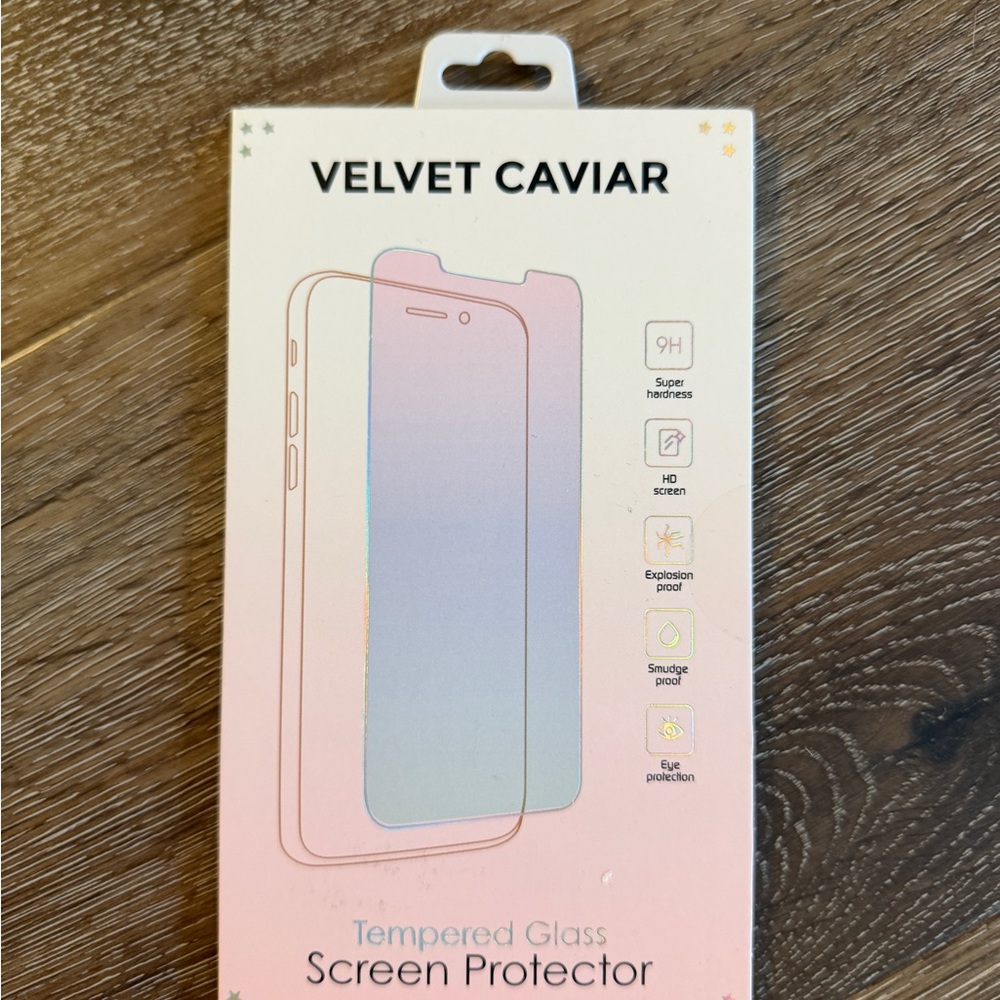 NIB Velvet Caviar Pistachio Checkered iPhone 13 ProMax Case & Screen Protector - Picture 10 of 11